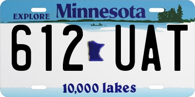 MN license plate 612UAT