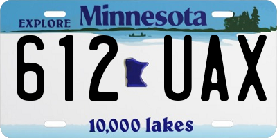 MN license plate 612UAX