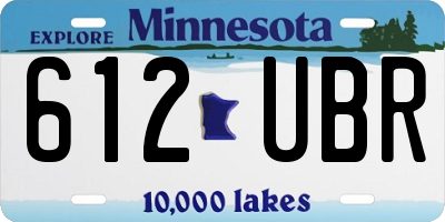 MN license plate 612UBR
