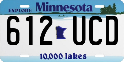 MN license plate 612UCD
