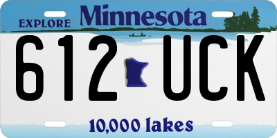 MN license plate 612UCK