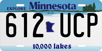 MN license plate 612UCP