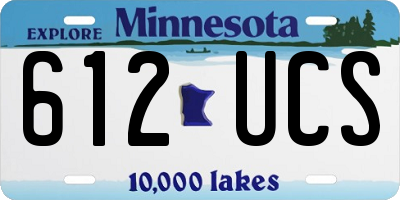 MN license plate 612UCS