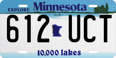 MN license plate 612UCT