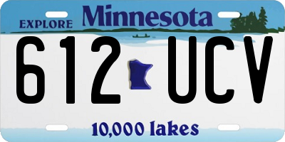 MN license plate 612UCV