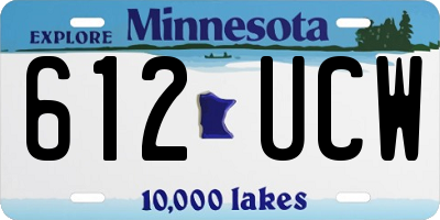 MN license plate 612UCW