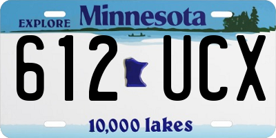 MN license plate 612UCX