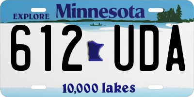 MN license plate 612UDA