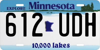 MN license plate 612UDH