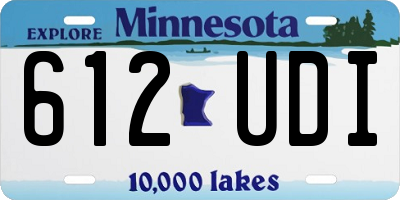 MN license plate 612UDI