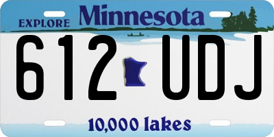 MN license plate 612UDJ