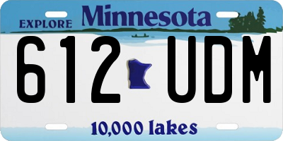 MN license plate 612UDM