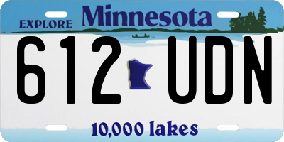 MN license plate 612UDN