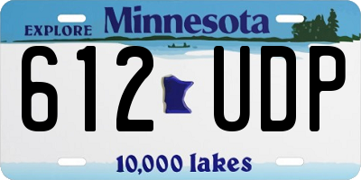 MN license plate 612UDP