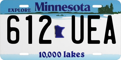 MN license plate 612UEA