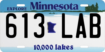 MN license plate 613LAB