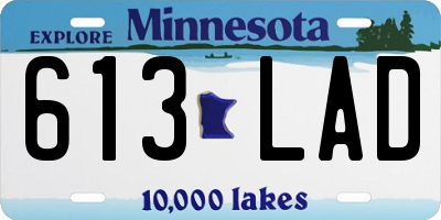 MN license plate 613LAD