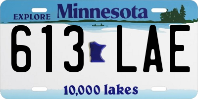 MN license plate 613LAE