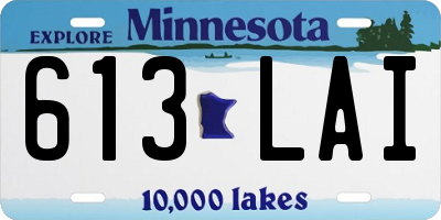 MN license plate 613LAI