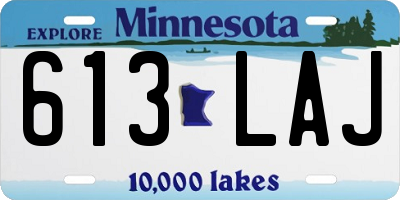 MN license plate 613LAJ