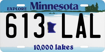 MN license plate 613LAL