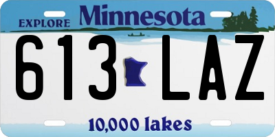 MN license plate 613LAZ