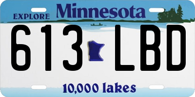 MN license plate 613LBD