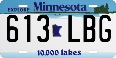 MN license plate 613LBG