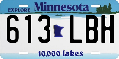 MN license plate 613LBH