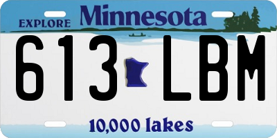 MN license plate 613LBM