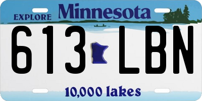 MN license plate 613LBN