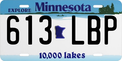 MN license plate 613LBP