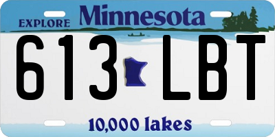 MN license plate 613LBT