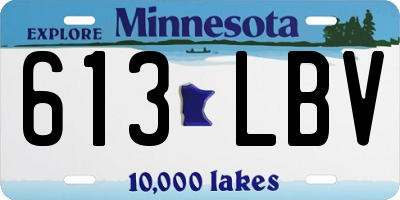 MN license plate 613LBV