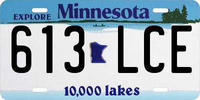 MN license plate 613LCE