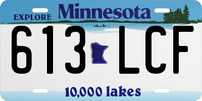 MN license plate 613LCF