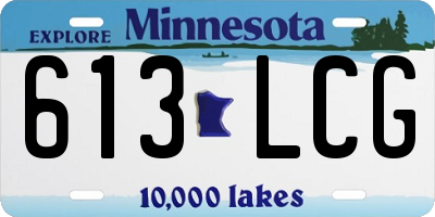 MN license plate 613LCG