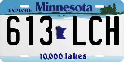 MN license plate 613LCH