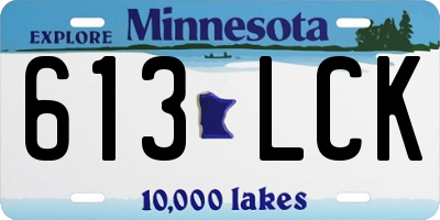 MN license plate 613LCK
