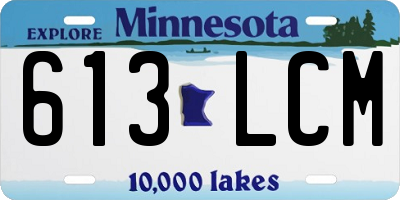 MN license plate 613LCM