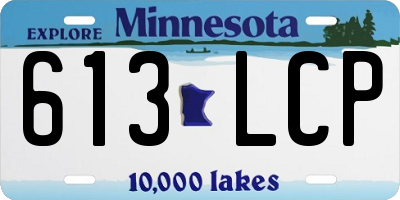 MN license plate 613LCP