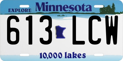 MN license plate 613LCW