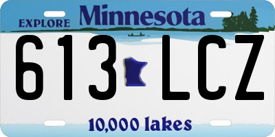 MN license plate 613LCZ