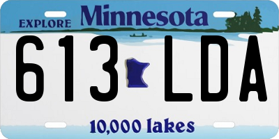 MN license plate 613LDA