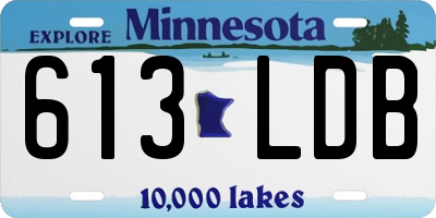 MN license plate 613LDB