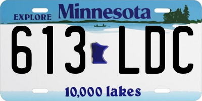 MN license plate 613LDC