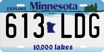 MN license plate 613LDG