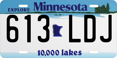 MN license plate 613LDJ