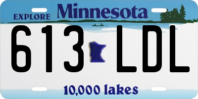 MN license plate 613LDL