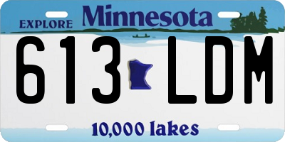 MN license plate 613LDM